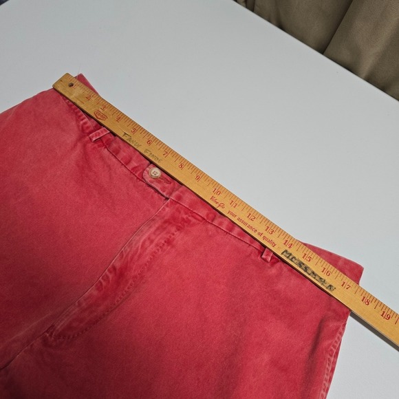 Peter Millar Pants Men 38 (Fits 34x33) Red Straight‎ Chino Pima Cotton Twill - Picture 9 of 13